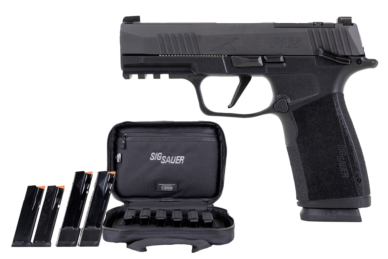 Sig Sauer P365 XMacro 9mm Optic Ready TACPRO Bundle with Five Magazines and Savior Range B